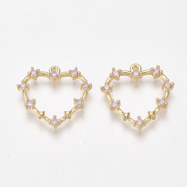 PandaHall Brass Cubic Zirconia Pendants, Nickel Free, Real 18K Gold Plated, Heart, Pink, 18~19x18~19x2.5mm, Hole: 1mm Brass+Cubic Zirconia...
PandaHall Brass Cubic Zirconia Pendants, Nickel Free, Real 18K Gold Plated, Heart, Pink, 18~19x18~19x2.5mm, Hole: 1mm Brass+Cubic Zirconia...