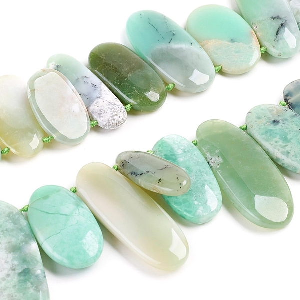 PandaHall Natural Chrysoprase Beads Strands, Oval, 22~50x8~22x4~7mm, Hole: 0.5mm, about 27pcs/strand, 16.14 inch(41cm) Chrysoprase Oval
PandaHall Natural Chrysoprase Beads Strands, Oval, 22~50x8~22x4~7mm, Hole: 0.5mm, about 27pcs/strand, 16.14 inch(41cm) Chrysoprase Oval