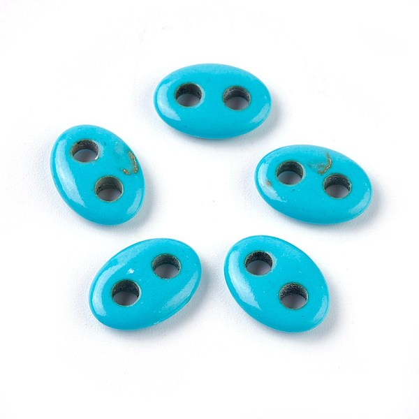 PandaHall Synthetic Turquoise Links connectors, Oval, 13.5x9.5x2.5~3mm, Hole: 2.5mm Synthetic Turquoise Oval Green
PandaHall Synthetic Turquoise Links connectors, Oval, 13.5x9.5x2.5~3mm, Hole: 2.5mm Synthetic Turquoise Oval Green