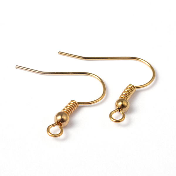 PandaHall Golden Color Brass Earring Hooks, with Horizontal Loop, Nickel Free, 17~19x16~18mm, Hole: 2mm, Pin: 0.8mm Brass
PandaHall Golden Color Brass Earring Hooks, with Horizontal Loop, Nickel Free, 17~19x16~18mm, Hole: 2mm, Pin: 0.8mm Brass