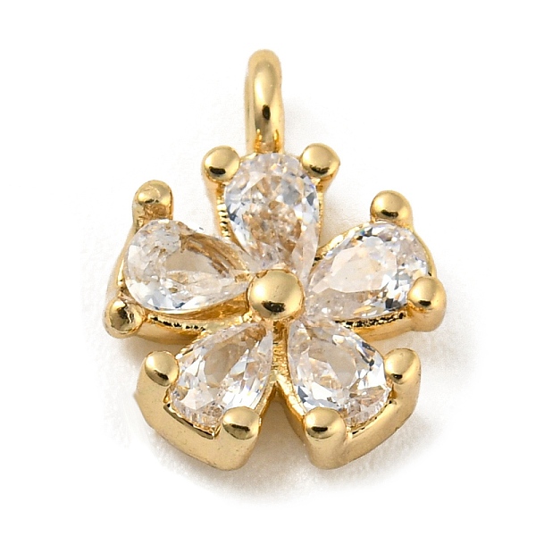 PandaHall Brass with Clear Cubic Zirconia Charms, Light Gold, Flower, 9.5x7.5x2.5mm, Hole: 1.2mm Brass+Cubic Zirconia Flower Clear
PandaHall Brass with Clear Cubic Zirconia Charms, Light Gold, Flower, 9.5x7.5x2.5mm, Hole: 1.2mm Brass+Cubic Zirconia Flower Clear