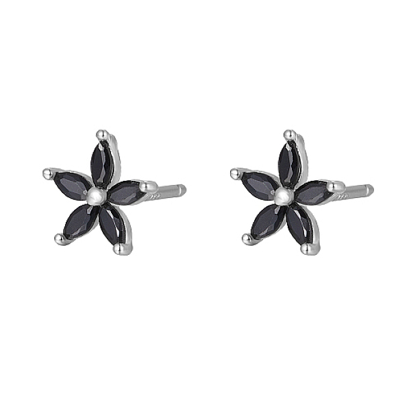 PandaHall Cubic Zirconia Flower Stud Earrings, Silver 925 Sterling Silver Post Earrings, Black, 7.2mm Cubic Zirconia Flower Black
PandaHall Cubic Zirconia Flower Stud Earrings, Silver 925 Sterling Silver Post Earrings, Black, 7.2mm Cubic Zirconia Flower Black