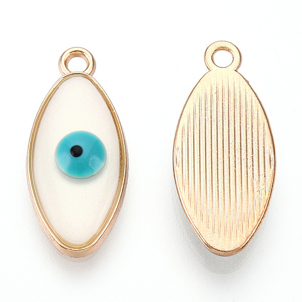 PandaHall Rack Plating Alloy Resin Pendants, Horse Eye with Evil Eye Charms, with Enamel, Light Gold, Cadmium Free & Nickel Free & Lead Free..., White
PandaHall Rack Plating Alloy Resin Pendants, Horse Eye with Evil Eye Charms, with Enamel, Light Gold, Cadmium Free & Nickel Free & Lead Free..., White