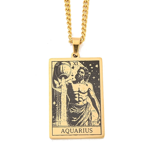 PandaHall 304 Stainless Steel Tarot Pendant Necklaces, Cable Chain Necklaces, Aquarius, 23.23~24.21 inch(59~61.5cm) 304 Stainless Steel...
PandaHall 304 Stainless Steel Tarot Pendant Necklaces, Cable Chain Necklaces, Aquarius, 23.23~24.21 inch(59~61.5cm) 304 Stainless Steel...