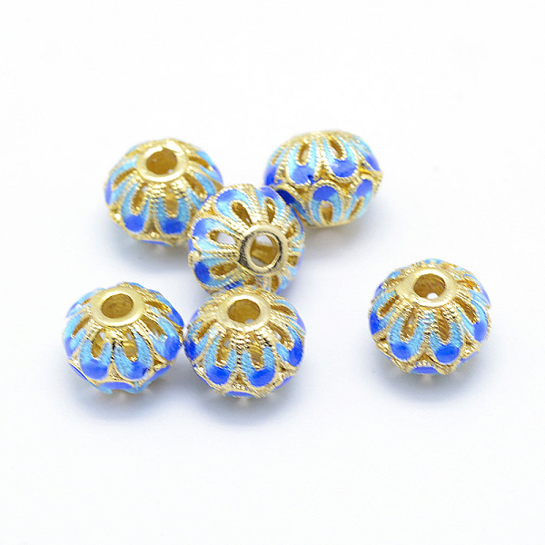 PandaHall Electroplate Brass Enamel Beads, Cadmium Free & Lead Free, Rondelle, Golden, Deep Sky Blue, 11x8.5mm, Hole: 3mm Brass+Enamel...
PandaHall Electroplate Brass Enamel Beads, Cadmium Free & Lead Free, Rondelle, Golden, Deep Sky Blue, 11x8.5mm, Hole: 3mm Brass+Enamel...