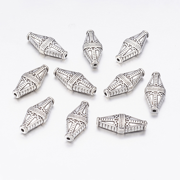 PandaHall Tibetan Style Alloy Beads, Rhombus, Antique Silver, Lead Free & Cadmium Free & Nickel Free, 22x10x5mm, Hole: 1.4mm Alloy Rhombus
PandaHall Tibetan Style Alloy Beads, Rhombus, Antique Silver, Lead Free & Cadmium Free & Nickel Free, 22x10x5mm, Hole: 1.4mm Alloy Rhombus