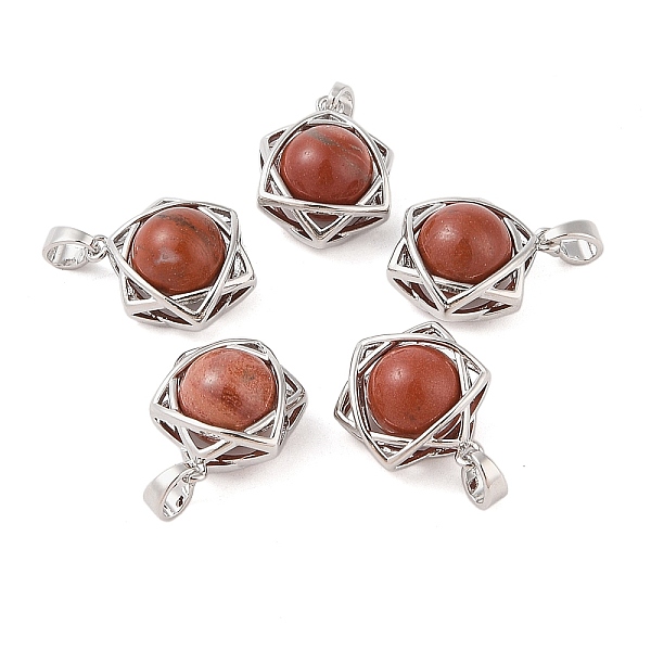 PandaHall Natural Red Jasper Round Pendants, Stainless Steel Star of David Charms, Stainless Steel Color, 20x15.5x10.5mm, Hole: 3x5mm Red...
PandaHall Natural Red Jasper Round Pendants, Stainless Steel Star of David Charms, Stainless Steel Color, 20x15.5x10.5mm, Hole: 3x5mm Red...