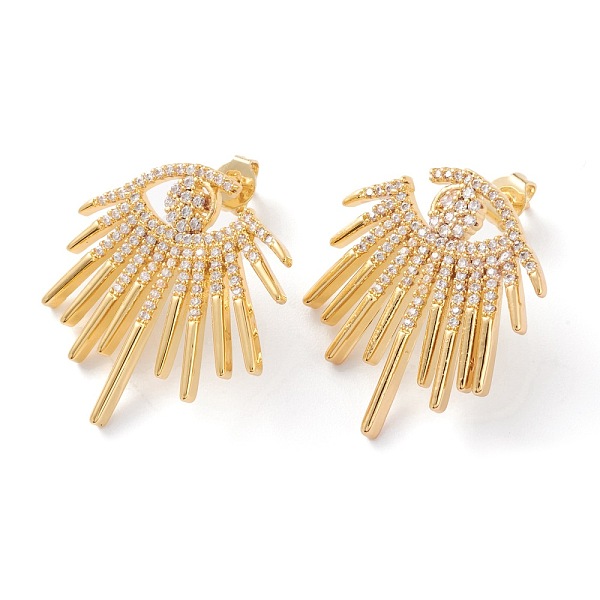 PandaHall Brass Micro Pave Cubic Zirconia Stud Earrings, with Ear Nuts, Eye, Real 18K Gold Plated, Clear, 26x24x2mm, Pin: 0.8mm Brass Eye...
PandaHall Brass Micro Pave Cubic Zirconia Stud Earrings, with Ear Nuts, Eye, Real 18K Gold Plated, Clear, 26x24x2mm, Pin: 0.8mm Brass Eye...