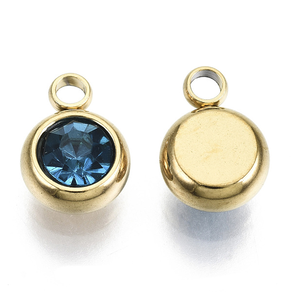 PandaHall Vacuum Plating 201 Stainless Steel Rhinestone Charms, Birthstone Charms, Flat Round, Real 18K Gold Plated, Sapphire, 8.5x6x3mm..., Blue
PandaHall Vacuum Plating 201 Stainless Steel Rhinestone Charms, Birthstone Charms, Flat Round, Real 18K Gold Plated, Sapphire, 8.5x6x3mm..., Blue