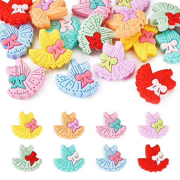 PandaHall 16Pcs 8 Colors Dress Silicone Beads, Chewing Beads For Teethers, DIY Nursing Necklaces Making, Mixed Color, 26x28.5x7.5mm, Hole..., Multicolor
PandaHall 16Pcs 8 Colors Dress Silicone Beads, Chewing Beads For Teethers, DIY Nursing Necklaces Making, Mixed Color, 26x28.5x7.5mm, Hole..., Multicolor