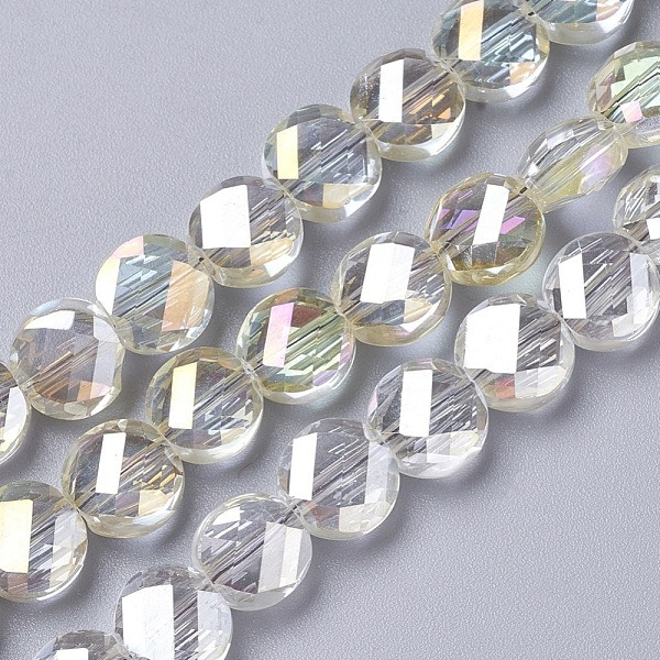 PandaHall Electroplate Glass Beads Strands, Faceted, Flat Round, Full Rinbow Plated, Light Goldenrod Yellow, 8~8.5x4~4.5mm, Hole: 1mm, about...
PandaHall Electroplate Glass Beads Strands, Faceted, Flat Round, Full Rinbow Plated, Light Goldenrod Yellow, 8~8.5x4~4.5mm, Hole: 1mm, about...