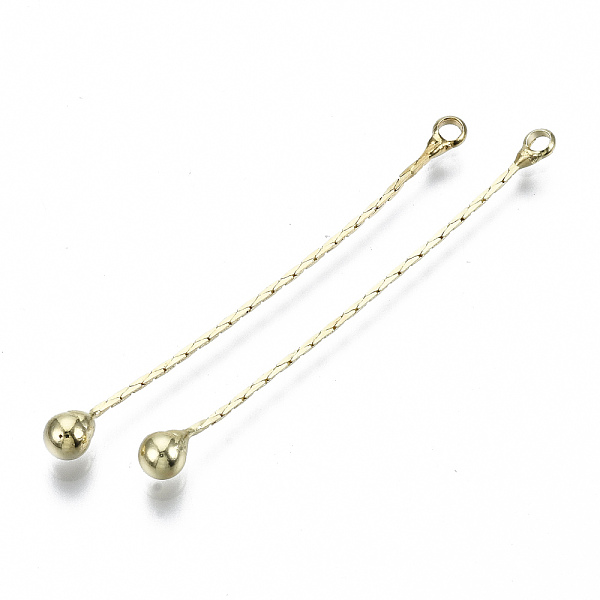 PandaHall Brass Chain Tassel Big Pendants, with Iron Teardrop, Light Gold, 45~47x0.5mm, Hole: 1.6mm Brass
PandaHall Brass Chain Tassel Big Pendants, with Iron Teardrop, Light Gold, 45~47x0.5mm, Hole: 1.6mm Brass