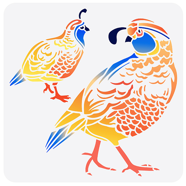 PandaHall FINGERINSPIRE Quail Stencil 11.8x11.8 inch Wild Animal Bird Painting Stencil Plastic Two Quail Pattern Stencil Reusable Quail Bird...
PandaHall FINGERINSPIRE Quail Stencil 11.8x11.8 inch Wild Animal Bird Painting Stencil Plastic Two Quail Pattern Stencil Reusable Quail Bird...