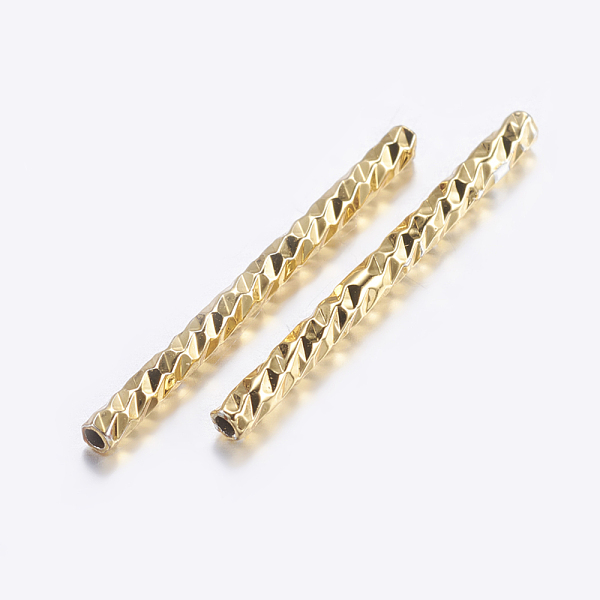 PandaHall Brass Tube Beads, Tube, Faceted, Golden, 19.5x1.5mm, Hole: 0.5mm Brass Tube
PandaHall Brass Tube Beads, Tube, Faceted, Golden, 19.5x1.5mm, Hole: 0.5mm Brass Tube
