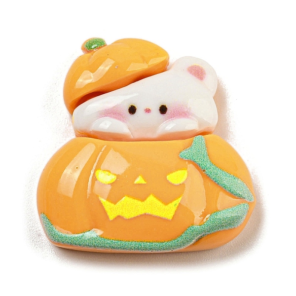 PandaHall Halloween Theme Opaque Resin Decoden Cabochons, Pumpkin with Bear, 26x25x7.5mm Resin Pumpkin
PandaHall Halloween Theme Opaque Resin Decoden Cabochons, Pumpkin with Bear, 26x25x7.5mm Resin Pumpkin