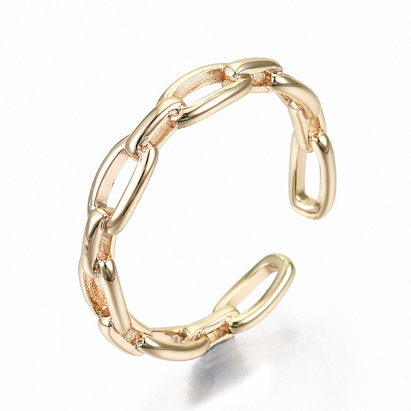 PandaHall Brass Cuff Rings, Open Rings, Nickel Free, Cable Chain Shape, Real 18K Gold Plated, US Size 8 1/4(18.3mm) Brass
PandaHall Brass Cuff Rings, Open Rings, Nickel Free, Cable Chain Shape, Real 18K Gold Plated, US Size 8 1/4(18.3mm) Brass