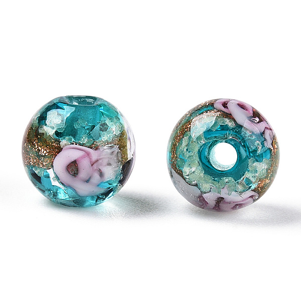PandaHall Luminous Handmade Gold Sand Lampwork Beads, Glow in the Dark, Round with Flower, Dark Turquoise, 8x8mm, Hole: 1.6mm Lampwork Round
PandaHall Luminous Handmade Gold Sand Lampwork Beads, Glow in the Dark, Round with Flower, Dark Turquoise, 8x8mm, Hole: 1.6mm Lampwork Round