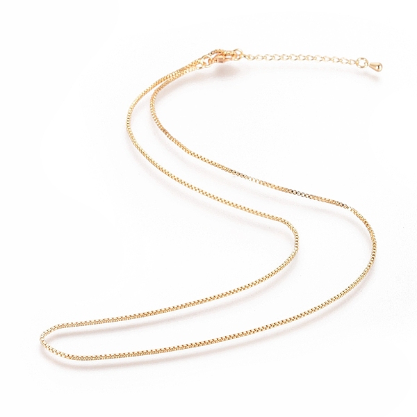 PandaHall Long-Lasting Plated Brass Box Chain Necklaces, with Lobster Claw Clasp, Nickel Free, Real 18K Gold Plated, 18.3 inch (46.5cm), 1mm...
PandaHall Long-Lasting Plated Brass Box Chain Necklaces, with Lobster Claw Clasp, Nickel Free, Real 18K Gold Plated, 18.3 inch (46.5cm), 1mm...