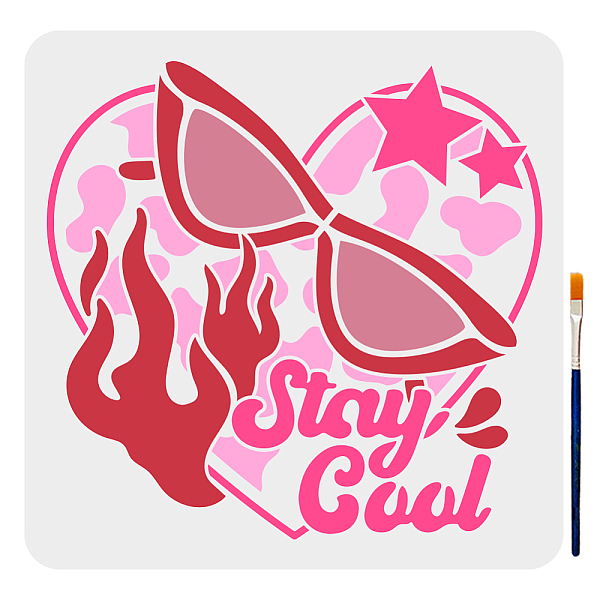 PandaHall MAYJOYDIY US 1Pc PET Hollow Out Drawing Painting Stencils, for DIY Scrapbook, Photo Album, with 1Pc Art Paint Brushes, Heart...
PandaHall MAYJOYDIY US 1Pc PET Hollow Out Drawing Painting Stencils, for DIY Scrapbook, Photo Album, with 1Pc Art Paint Brushes, Heart...