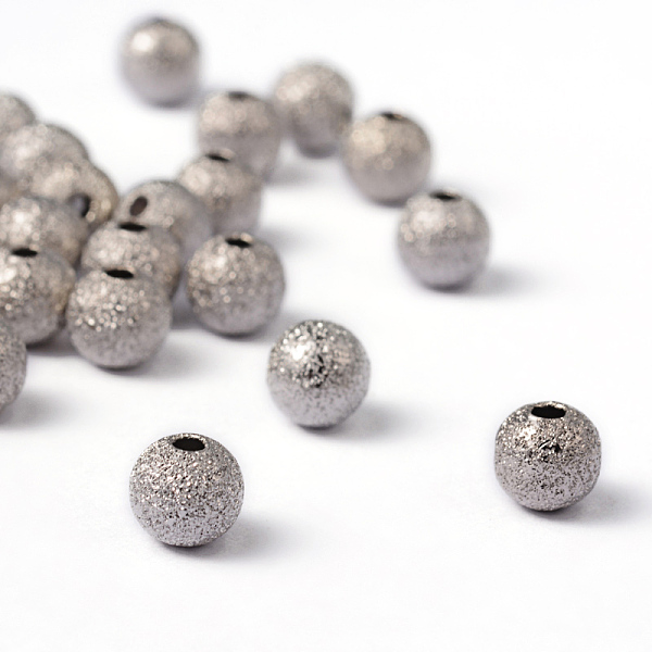 PandaHall Brass Textured Beads, Nickel Free, Round, Platinum Color , Size: about 6mm in diameter, hole: 1mm Brass Round
PandaHall Brass Textured Beads, Nickel Free, Round, Platinum Color , Size: about 6mm in diameter, hole: 1mm Brass Round