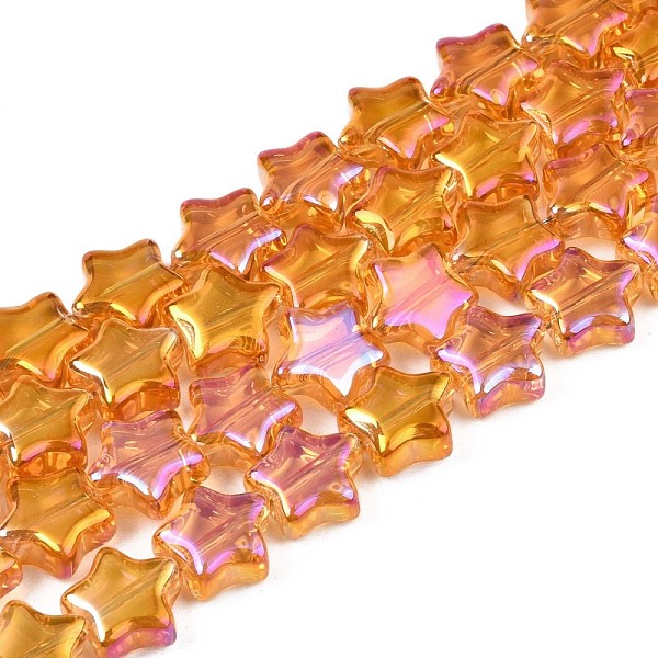 PandaHall Electroplate Glass Beads Strand, AB Color, Star, Dark Orange, 8.5x9x3mm, Hole: 0.8mm, about 79~80pcs/strand, 24.80 inch~ 25.20...
PandaHall Electroplate Glass Beads Strand, AB Color, Star, Dark Orange, 8.5x9x3mm, Hole: 0.8mm, about 79~80pcs/strand, 24.80 inch~ 25.20...