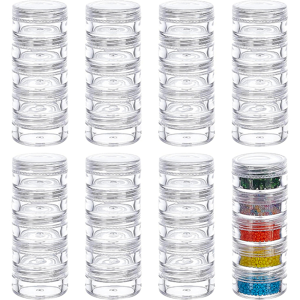PandaHall BENECREAT 5G/5ML Stackable Round Plastic Containers 8 Column(5 Layer/Column) Bead Storage Jars for Beads, Buttons, Crafts and..., Clear
PandaHall BENECREAT 5G/5ML Stackable Round Plastic Containers 8 Column(5 Layer/Column) Bead Storage Jars for Beads, Buttons, Crafts and..., Clear