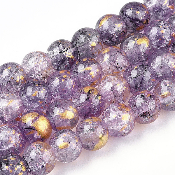 PandaHall Baking Painted Crackle Glass Bead Strands, with Gold Powder, Round, Medium Orchid, 8mm, Hole: 1.2mm, about 103pcs/strand...
PandaHall Baking Painted Crackle Glass Bead Strands, with Gold Powder, Round, Medium Orchid, 8mm, Hole: 1.2mm, about 103pcs/strand...