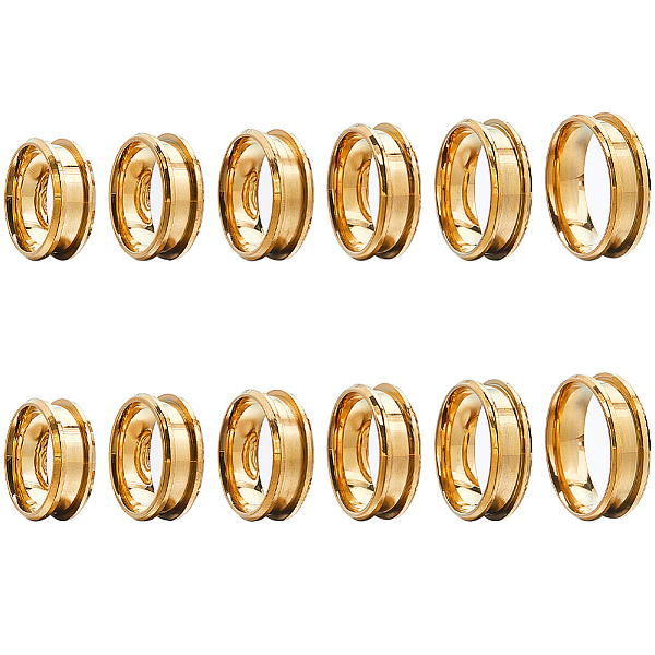 PandaHall SUNNYCLUE 12Pcs 6 Size 304 Stainless Steel Grooved Finger Ring Settings, Ring Core Blank, for Inlay Ring Jewelry Making, Golden...
PandaHall SUNNYCLUE 12Pcs 6 Size 304 Stainless Steel Grooved Finger Ring Settings, Ring Core Blank, for Inlay Ring Jewelry Making, Golden...