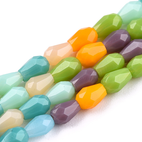 PandaHall Opaque Solid Color Glass Beads Strands, Faceted Teardrop, Colorful, 4x3mm, Hole: 0.8mm, about 101Pcs/strand, 16.69 inch(42.4cm)...
PandaHall Opaque Solid Color Glass Beads Strands, Faceted Teardrop, Colorful, 4x3mm, Hole: 0.8mm, about 101Pcs/strand, 16.69 inch(42.4cm)...