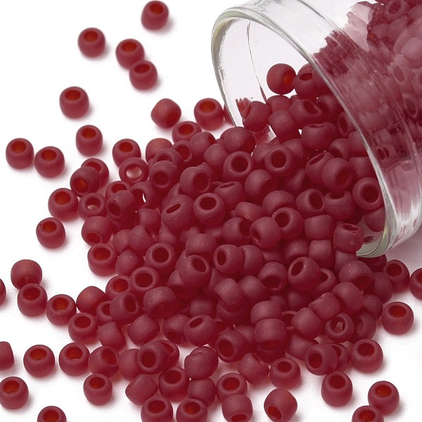 PandaHall TOHO Round Seed Beads, Japanese Seed Beads, (5CF) Transparent Frost Ruby, 8/0, 3mm, Hole: 1mm, about 222pcs/bottle, 10g/bottle..., Red
PandaHall TOHO Round Seed Beads, Japanese Seed Beads, (5CF) Transparent Frost Ruby, 8/0, 3mm, Hole: 1mm, about 222pcs/bottle, 10g/bottle..., Red