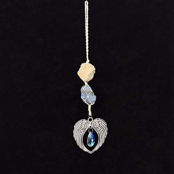 PandaHall Nuggets Natural Mookaite & Natural Lapis Lazuli Pouch Pendant Decorations, Wing with Teardrop Alloy & Glass Charm for Home Car...
PandaHall Nuggets Natural Mookaite & Natural Lapis Lazuli Pouch Pendant Decorations, Wing with Teardrop Alloy & Glass Charm for Home Car...
