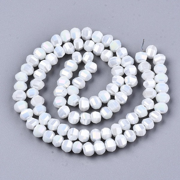 PandaHall Electroplate Glass Beads Strands, AB Color Plated, Faceted, Round, White, 6x4.5mm, Hole: 1.2mm, about 98~99pcs/strand, 17.32~17.71...
PandaHall Electroplate Glass Beads Strands, AB Color Plated, Faceted, Round, White, 6x4.5mm, Hole: 1.2mm, about 98~99pcs/strand, 17.32~17.71...