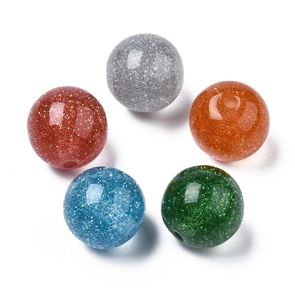 PandaHall Resin Beads, with Glitter Powder, Round, Mixed Color, 19.5mm, Hole: 3mm Resin Round Multicolor
PandaHall Resin Beads, with Glitter Powder, Round, Mixed Color, 19.5mm, Hole: 3mm Resin Round Multicolor