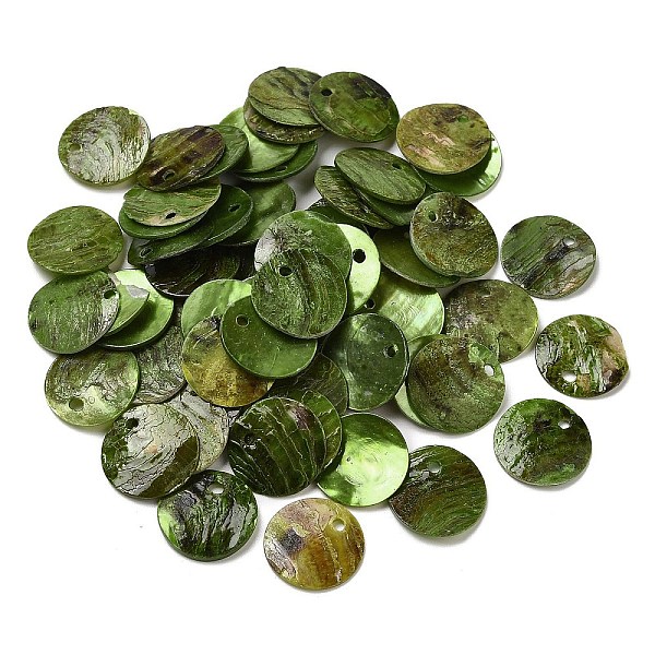 PandaHall Spray Painted Natural Akoya Shell Charms, Mother of Shell, Flat Round Charms, Olive Drab, 13x1.5mm, Hole: 1mm Shell Flat Round
PandaHall Spray Painted Natural Akoya Shell Charms, Mother of Shell, Flat Round Charms, Olive Drab, 13x1.5mm, Hole: 1mm Shell Flat Round