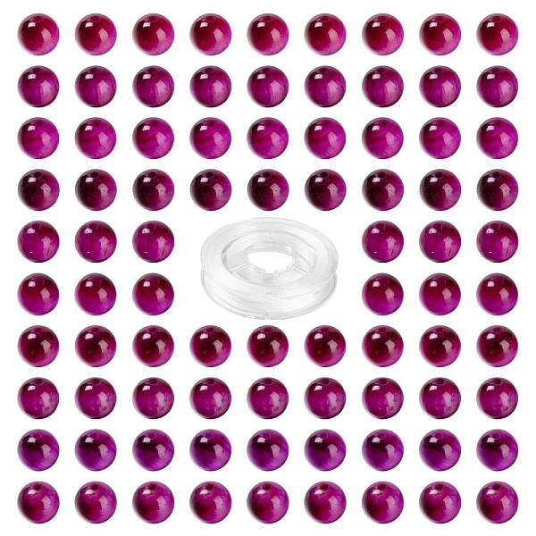 PandaHall 100Pcs 8mm Natural Tiger Eye Round Beads, with 10m Elastic Crystal Thread, for DIY Stretch Bracelets Making Kits, Medium Violet...
PandaHall 100Pcs 8mm Natural Tiger Eye Round Beads, with 10m Elastic Crystal Thread, for DIY Stretch Bracelets Making Kits, Medium Violet...
