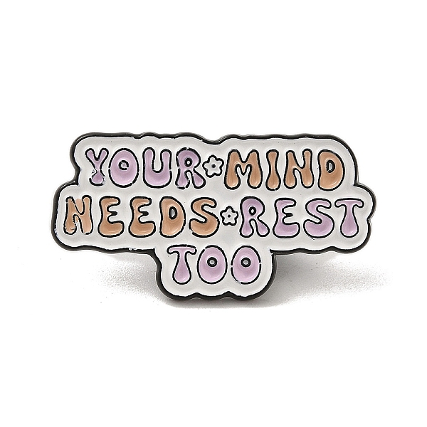 PandaHall Inspirational Word YOUR MIND NEEDS REST TOO Alloy Enamel Pins Broochs, Motivational Text Badge, Colorful, 30x15.5x1.5mm...
PandaHall Inspirational Word YOUR MIND NEEDS REST TOO Alloy Enamel Pins Broochs, Motivational Text Badge, Colorful, 30x15.5x1.5mm...