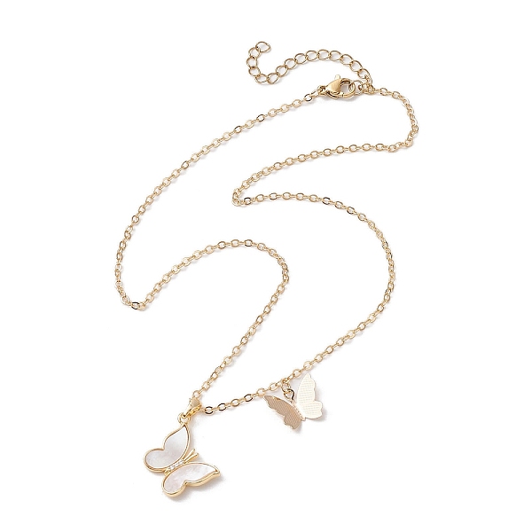 PandaHall Natural Shell Butterfly Pendant Necklace with Brass Cable Chains, Golden, 15.35 inch(39cm) Brass Butterfly
PandaHall Natural Shell Butterfly Pendant Necklace with Brass Cable Chains, Golden, 15.35 inch(39cm) Brass Butterfly