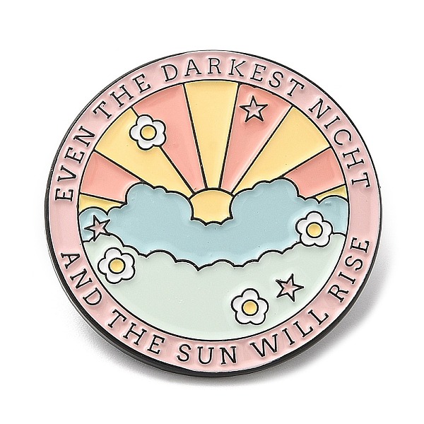 PandaHall Word Even The Darkest Night And The Sun Will Rise Enamel Pin, Electrophoresis Black Zinc Alloy Brooch for Backpack Clothes..., Multicolor
PandaHall Word Even The Darkest Night And The Sun Will Rise Enamel Pin, Electrophoresis Black Zinc Alloy Brooch for Backpack Clothes..., Multicolor