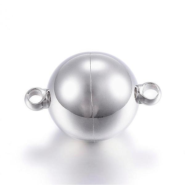 PandaHall 304 Stainless Steel Magnetic Clasps with Loops, Round, Stainless Steel Color, 24x16mm, Hole: 2.5mm 304 Stainless Steel Round
PandaHall 304 Stainless Steel Magnetic Clasps with Loops, Round, Stainless Steel Color, 24x16mm, Hole: 2.5mm 304 Stainless Steel Round