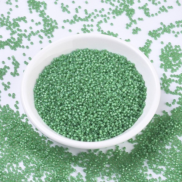 PandaHall MIYUKI Round Rocailles Beads, Japanese Seed Beads, 11/0, (RR646) Dyed Dark Mint Green Silverlined Alabaster, 2x1.3mm, Hole: 0.8mm...
PandaHall MIYUKI Round Rocailles Beads, Japanese Seed Beads, 11/0, (RR646) Dyed Dark Mint Green Silverlined Alabaster, 2x1.3mm, Hole: 0.8mm...