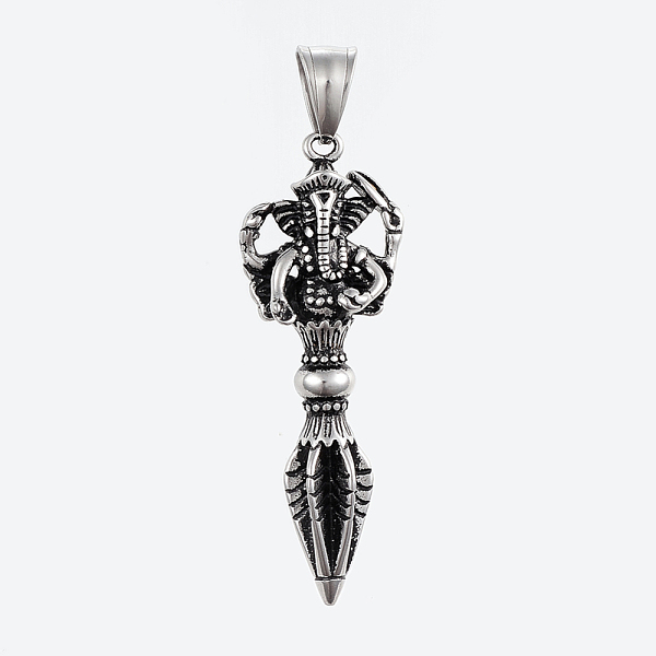 PandaHall 304 Stainless Steel Pendants, Large Hole Pendants, Vajra, Antique Silver, 48x17x8mm, Hole: 5x9mm 304 Stainless Steel Others
PandaHall 304 Stainless Steel Pendants, Large Hole Pendants, Vajra, Antique Silver, 48x17x8mm, Hole: 5x9mm 304 Stainless Steel Others