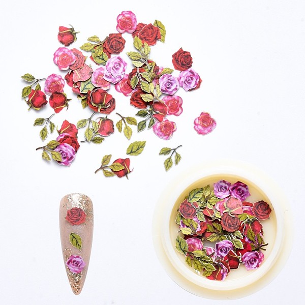 PandaHall Paper Cabochons, Nail Art Decorations, Rose, Mixed Color, 6~8x3.5~6x0.1mm, about 50pcs/box Paper Flower Multicolor
PandaHall Paper Cabochons, Nail Art Decorations, Rose, Mixed Color, 6~8x3.5~6x0.1mm, about 50pcs/box Paper Flower Multicolor