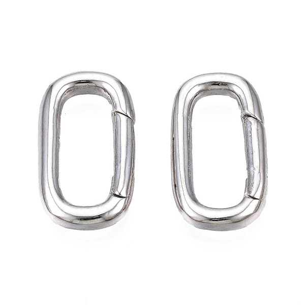 PandaHall Brass Spring Gate Rings, Cadmium Free & Nickel Free & Lead Free, Oval, Platinum, 18x10x2.5mm Brass
PandaHall Brass Spring Gate Rings, Cadmium Free & Nickel Free & Lead Free, Oval, Platinum, 18x10x2.5mm Brass