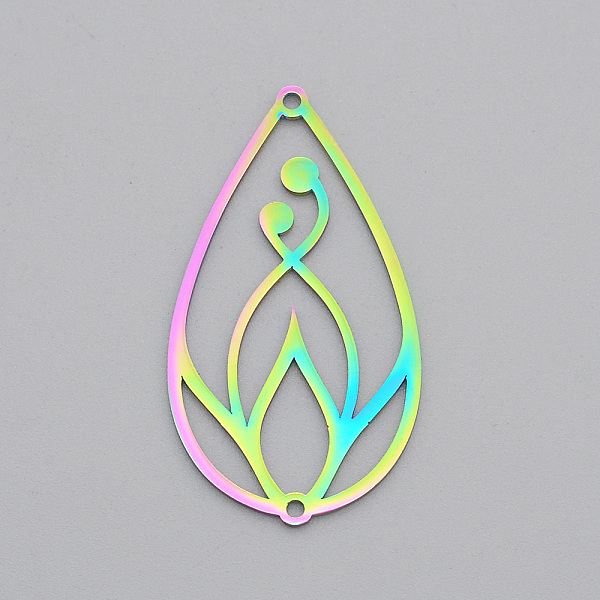 PandaHall Ion Plating(IP) 201 Stainless Steel Link Connectors, Laser Cut, Teardrop, Rainbow Color, 40x22x1mm, Hole: 1.5mm 201 Stainless...
PandaHall Ion Plating(IP) 201 Stainless Steel Link Connectors, Laser Cut, Teardrop, Rainbow Color, 40x22x1mm, Hole: 1.5mm 201 Stainless...