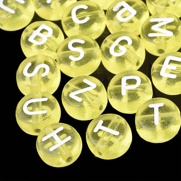 PandaHall Transparent Acrylic Beads, Horizontal Hole, Mixed Letters, Flat Round, Yellow, 7x4mm, Hole: 1.5mm, about 3700pcs/500g Acrylic...
PandaHall Transparent Acrylic Beads, Horizontal Hole, Mixed Letters, Flat Round, Yellow, 7x4mm, Hole: 1.5mm, about 3700pcs/500g Acrylic...