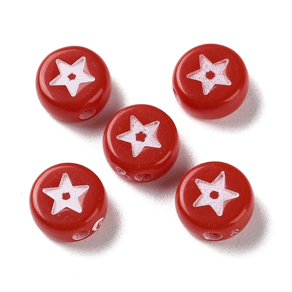 PandaHall Spray Printed Opaque Acrylic Beads, Flat Round & Star, Red, 7x3.5mm, Hole: 1.4mm, about 4000pcs/500g Acrylic Flat Round Red
PandaHall Spray Printed Opaque Acrylic Beads, Flat Round & Star, Red, 7x3.5mm, Hole: 1.4mm, about 4000pcs/500g Acrylic Flat Round Red
