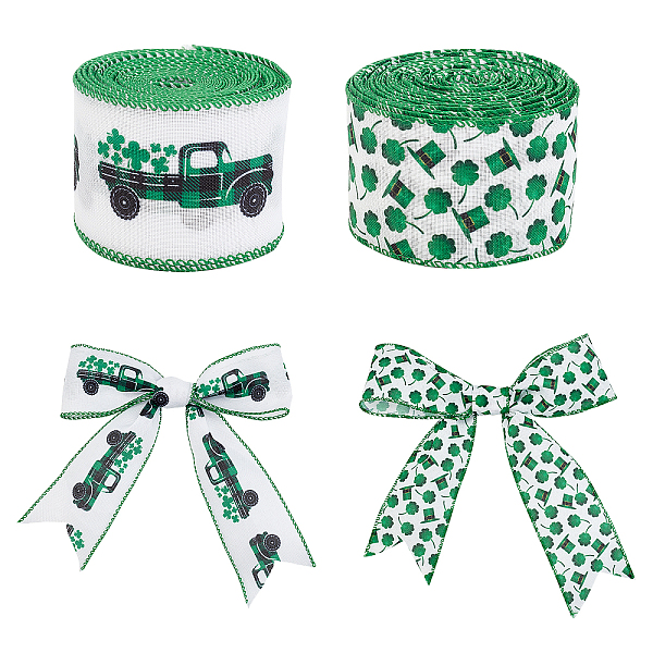 PandaHall Polyester Ribbon, Single Face Car & Clover Pattern, for Gift Wrapping, Floral Bows Crafts Decoration, Mixed Patterns, 2-1/2 inch..., White
PandaHall Polyester Ribbon, Single Face Car & Clover Pattern, for Gift Wrapping, Floral Bows Crafts Decoration, Mixed Patterns, 2-1/2 inch..., White
