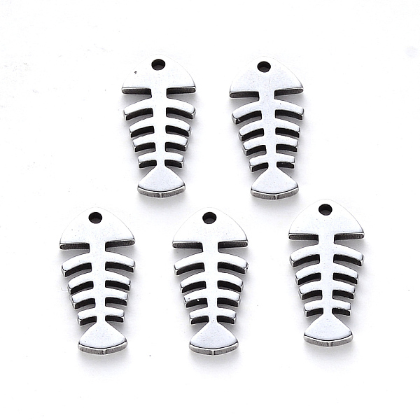 PandaHall 304 Stainless Steel Pendants, Laser Cut, Fishbone, Stainless Steel Color, 16x7x1mm, Hole: 1.2mm 304 Stainless Steel Fish
PandaHall 304 Stainless Steel Pendants, Laser Cut, Fishbone, Stainless Steel Color, 16x7x1mm, Hole: 1.2mm 304 Stainless Steel Fish