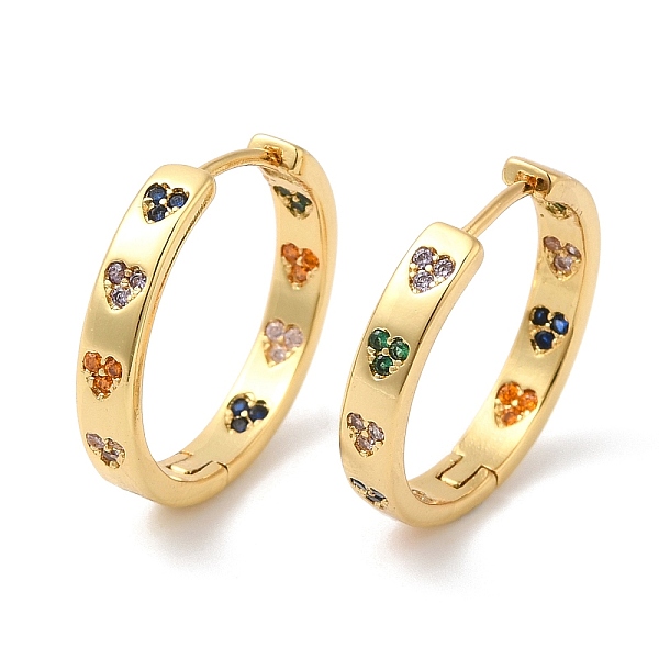 PandaHall Colorful Cubic Zirconia Heart Hoop Earrings, Rack Plating Brass Jewelry for Women, Cadmium Free & Lead Free, Real 18K Gold Plated...
PandaHall Colorful Cubic Zirconia Heart Hoop Earrings, Rack Plating Brass Jewelry for Women, Cadmium Free & Lead Free, Real 18K Gold Plated...