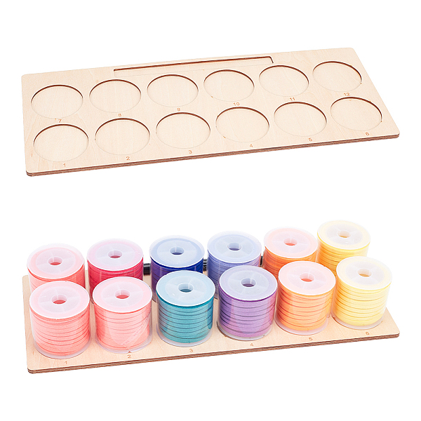 PandaHall 12 Numbered Slots Wood Embroidery Thread Storage Trays, Laser Cut Thread Spool Organizer Holder, Rectangle, BurlyWood..., Orange
PandaHall 12 Numbered Slots Wood Embroidery Thread Storage Trays, Laser Cut Thread Spool Organizer Holder, Rectangle, BurlyWood..., Orange